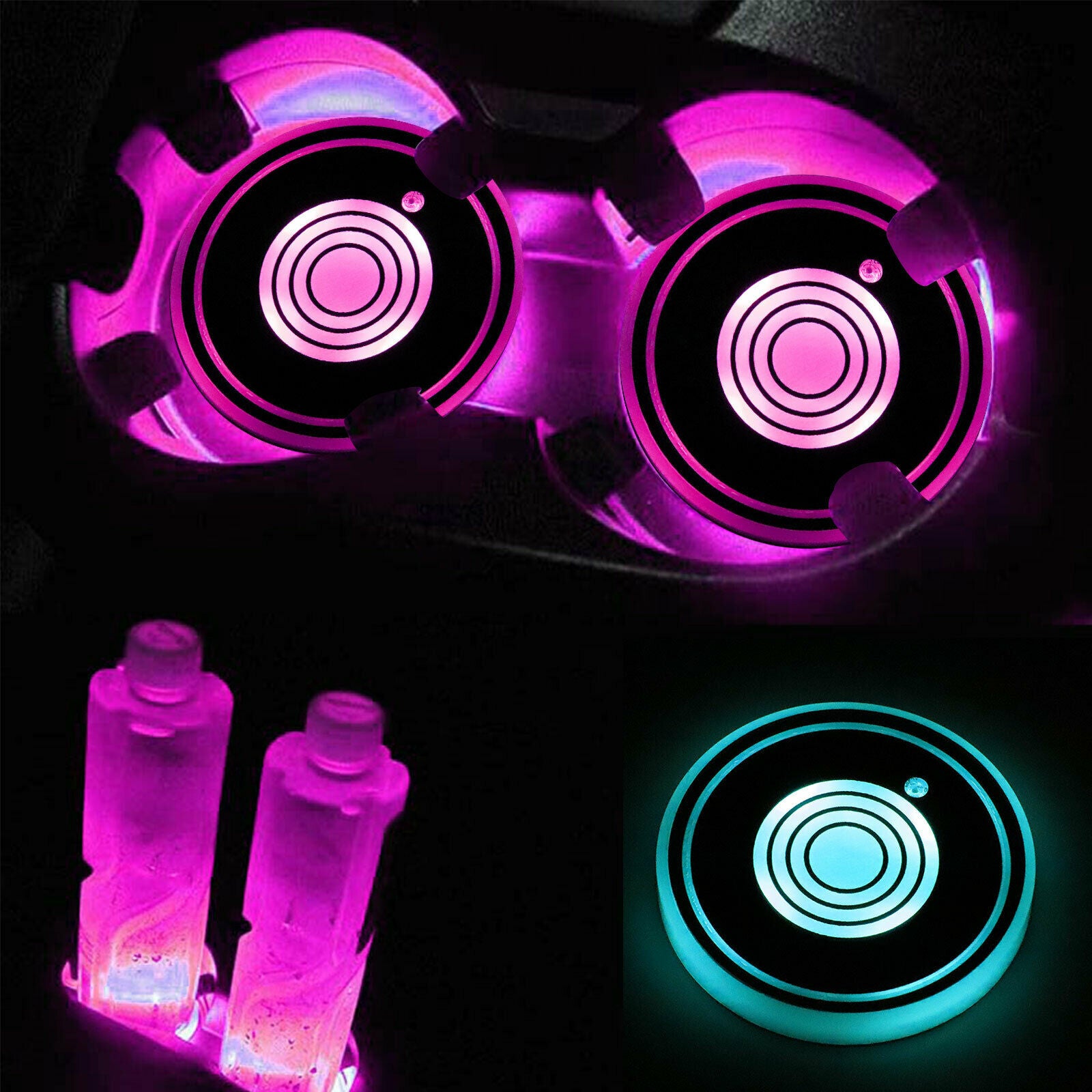 USB Charging Car Led Cup Holder Mat - My Store